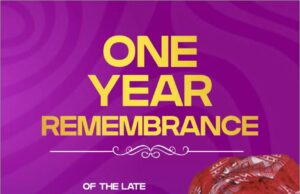 In Loving Memory of Our Beloved Mother Chief Princess Theresa Mojirade Adeagbo One Year Remembrance