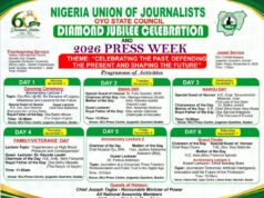 NUJ OYO COUNCIL RELEASES WEEK-LONG PROGRAMME FOR 60TH ANNIVERSARY